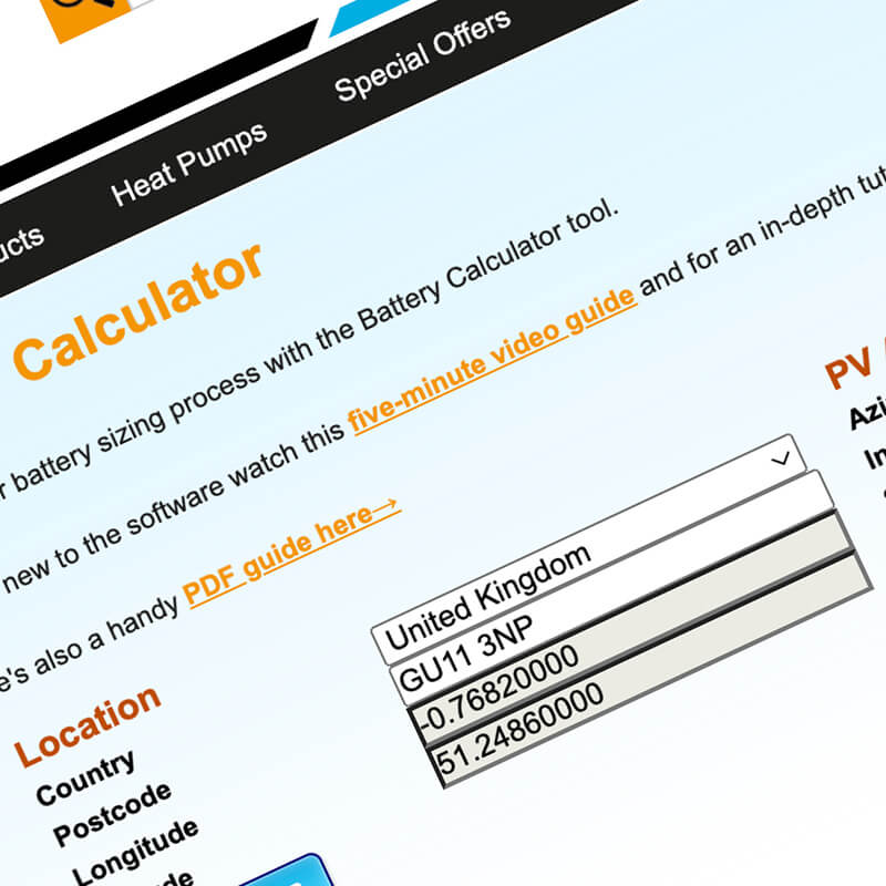 calculator on the Segen portal