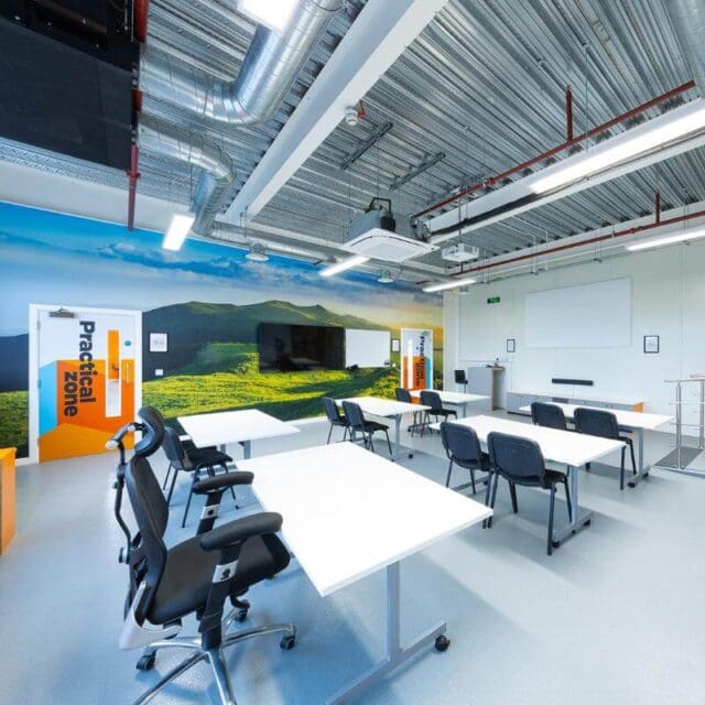 Tables and chairs in Segen Academy