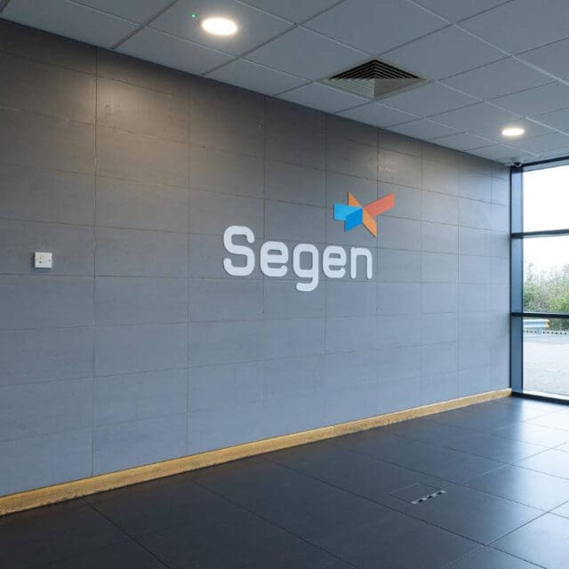 Segen logo on wall