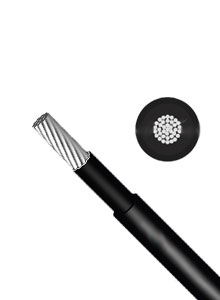 6mm2 single-core PV DC cable 1m – Black
