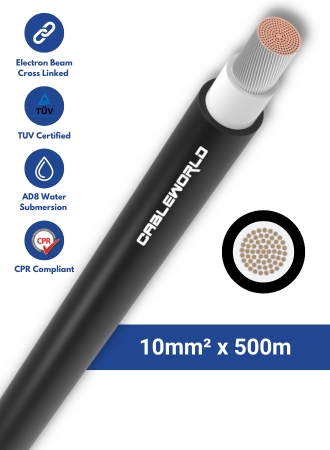 10mm2 single-core DC cable 500m – Black