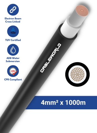 4mm2 single-core DC cable 1000m – Black