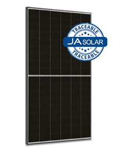 450W N-type Double Glass Bifacial LB Traceable with MC4 connectors (Black Frame)