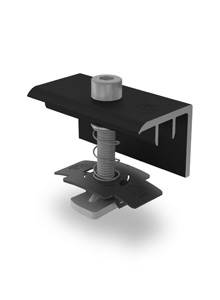 XS end clamp, black anodised